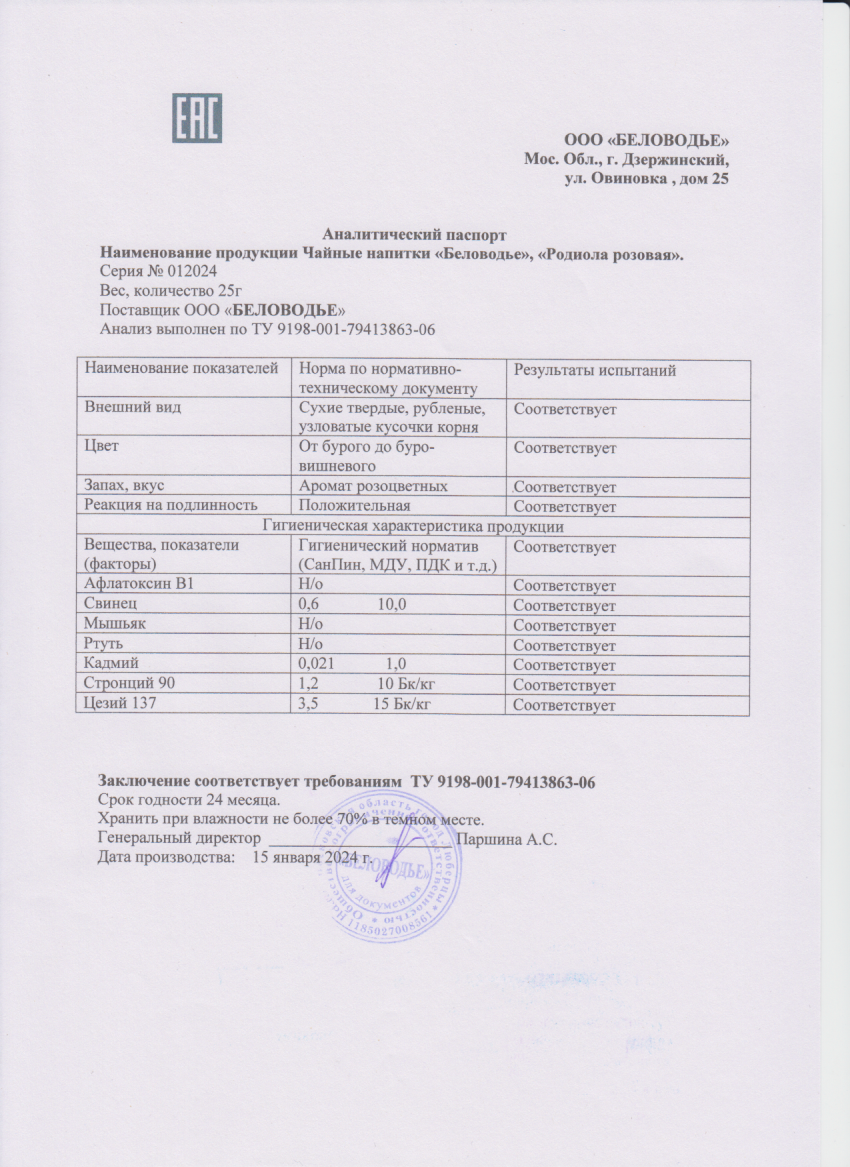 Паспорт №012024